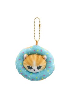 8cm blue donut cat head shape, approximately 10cm.