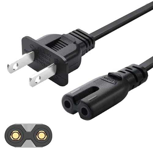 Chanzon 6ft(1.8m) Power Cord for PS5 PS4 PS3 Xbox One S & X Power Cord Hp Officejet Envy Canon Printer Series X/S Consoles 2 Prong 1-15P IEC320 C7 Plug 7A 125V Universal Figure 8 Cable (UL Listed) - Image 1