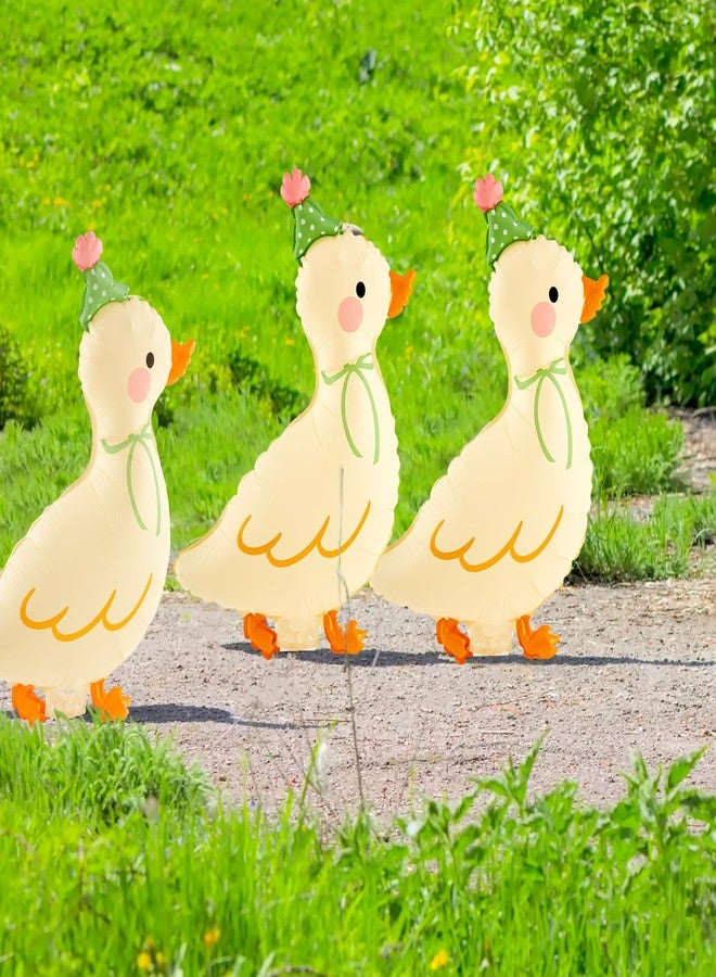 جيجوي 6 قطع من بالونات أوزة مضحكة لحفلات استقبال الطفل وحفلات أعياد الميلاد من Gejoy، بالونات أوزة مضحكة تمشي لحفلات ذات طابع المزرعة، دعامات الصور - Image 3