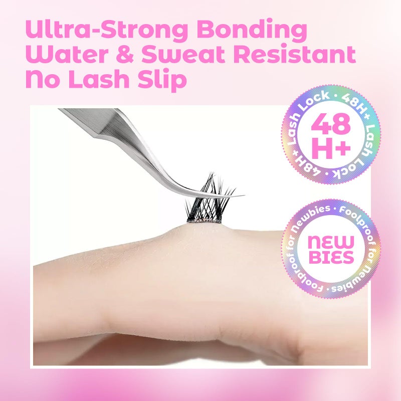 Azenlo 2-Pack Cluster Lash Bond and Seal Glue - Dual-Ended Lash Adhesive for Lash Extensions, Waterproof Latex-Free Strong Hold Lash Glue, All-Day Wear & Effortless Application for DIY Lash Clusters - Image 4