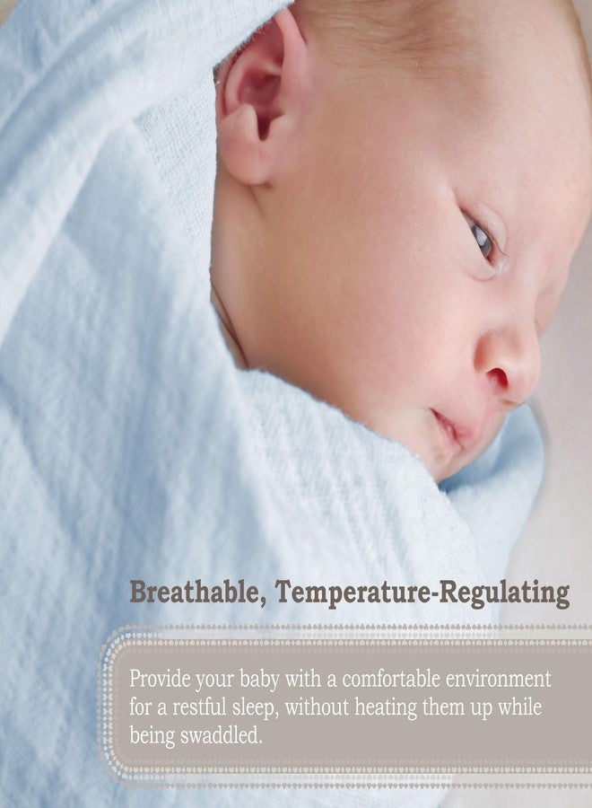 moonybaby 100% Organic Swaddle Helps to Reduce The Moro Reflex, Certified by Oeko-TEX Standard 100, 47 x 47 inches, 2 Pack, Color: Blue & Flower - Image 3