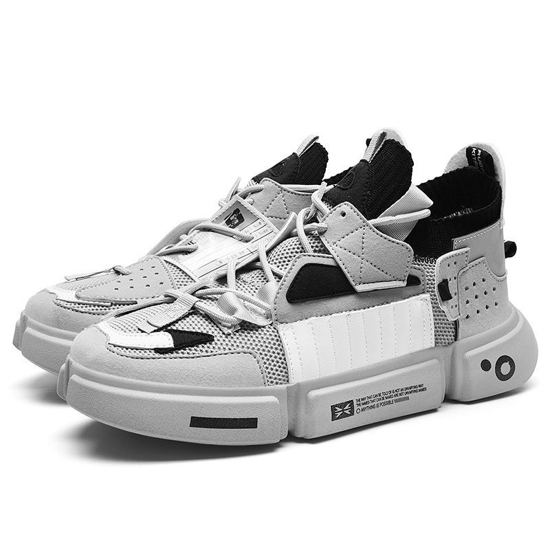 Spring Summer Running Shoes for Men Breathable PU+Mesh Vintage Sneakers - Image 5