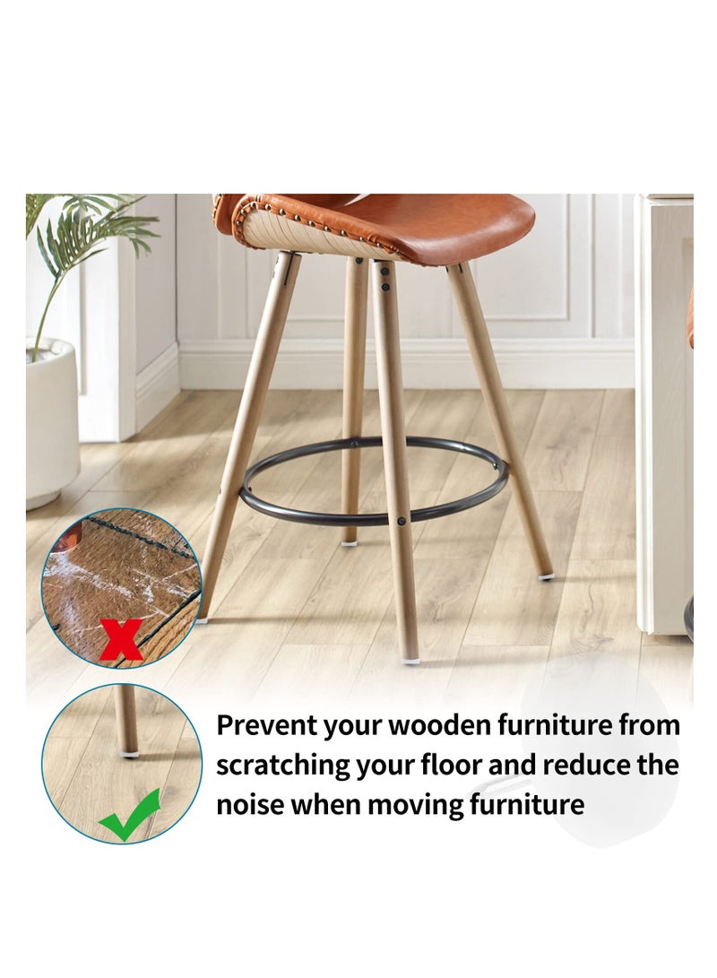 300 Pcs 18mm Furniture Sliders - Durable Nylon Floor Protectors for Chairs, Sofas & Tables - Ideal for Hardwood Floors, White - Image 2