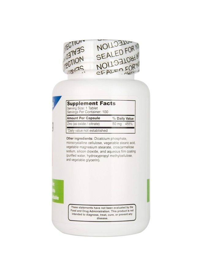 DrFormulas مكمل الزنك لعلاج حب الشباب 50 ملغ مع زنك أكسيد سترات مخلب، 100 يوم إمداد (أقراص وليس مصاصات، غلوكونات، أو بيكولينات) - Image 2