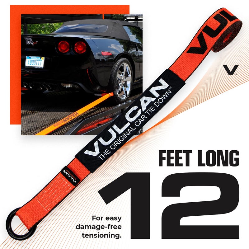 VULCAN Exotic Car Rim Tie Down Set - 2 Inch x 144 Inch - 4 Straps - PROSeries - 3,300 Pound Safe Working Load - Image 5