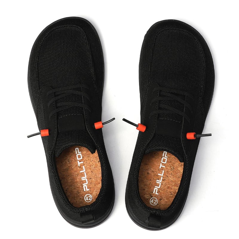 Pulltop Women Barefoot Wide Toe Box Shoes - Minimalist Barefoot Shoes with | Zero Drop Sole | Dress Slip-ons Walking Shoes for Women All Black Size 7.5 Wide - Image 2