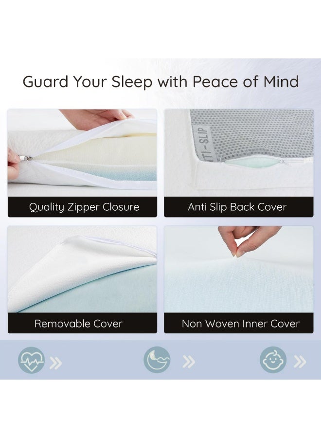 Imperial Comforts Cot Mattres, 60x120 cm Crib Mattress with Extra 10 cm Memory Foam & Removable Washable Cover, Breathable, Anti Allergenic and Water Resistant Toddler Bed Mattress - Image 4