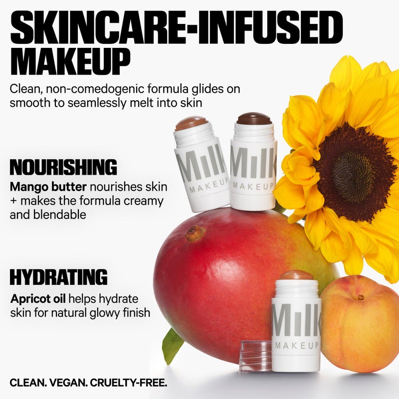 Milk Makeup Matte Bronzer â€“ Buildable Cream Bronzer Stick with Mango Butter + Apricot Oil â€“ Hydrating, Multi-Use Formula for a Sunkissed Glow â€“ Baked, 0.19 oz - Image 3