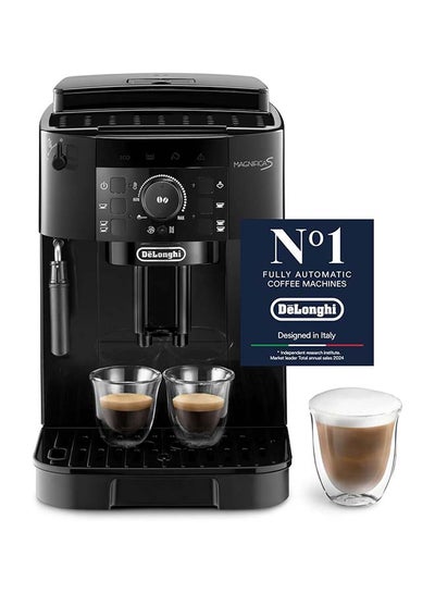De'Longhi Coffee Machine MAGNIFICA S Fully Automatic Bean to Cup Coffee Machine, 5+ Functions, Ideal for Espresso, Americano, Cappuccino, Latte, Macchiato & Many More Coffee Recipes, 1.8 L 1450 W ECAM12.121.B Black
