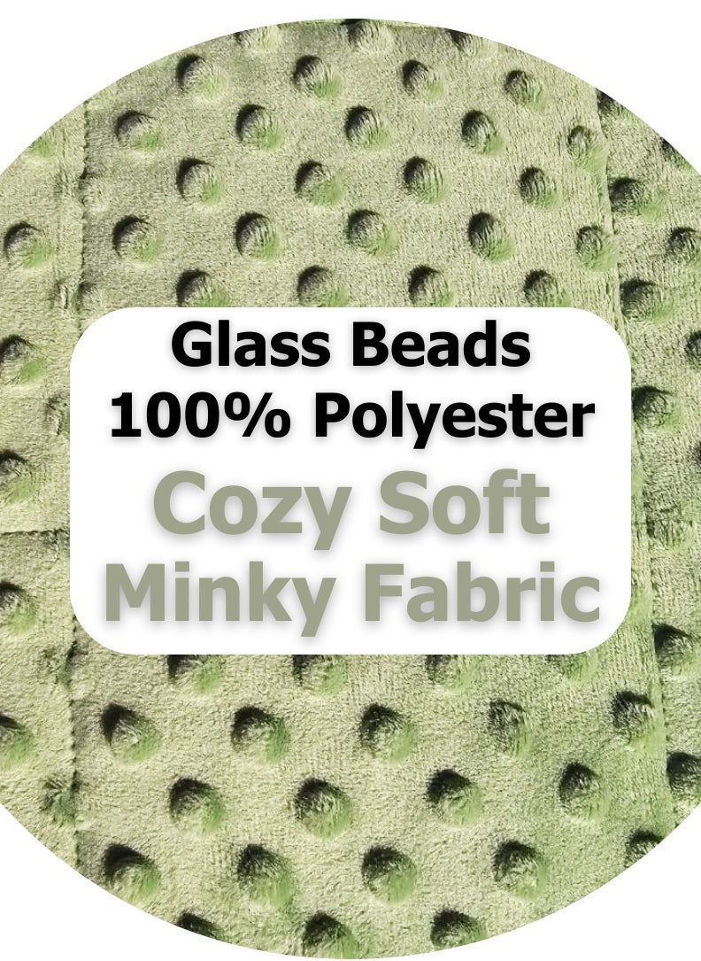 Made2Motivate Weighted Single Size Blanket for Adults Heavy Cotton Blanket for Sleep and Stress Relief Anxiety Sensory Calming Blanket for Peaceful Sleep 152x203cm - Green  - Image 4