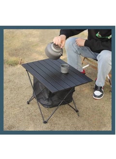 ELFSA Portable Folding Camping Roll Up Table Compact Desk for Outdoor Travel Hiking Picnic 56cm x 40cm x 41cm Black  - Image 5