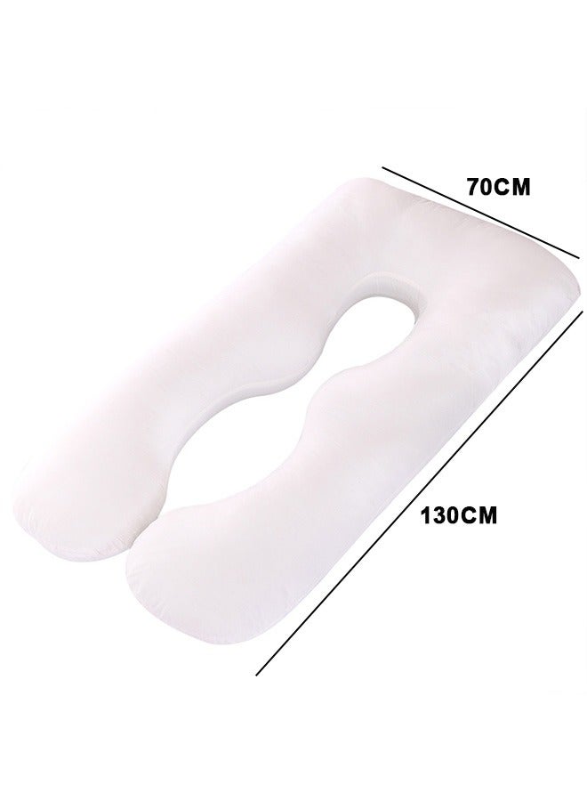 Comfort Pregnancy Maternity Body Support-Nursing U Shape Pillow Velvet White 110 X 70cm  - Image 2