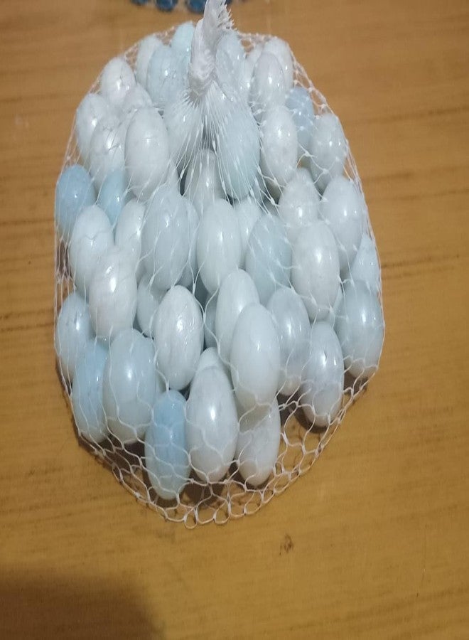 FULLFILLS kanche goli (Glass Balls) White Colour with Brightness (Pack of 50 PCS) - Image 2