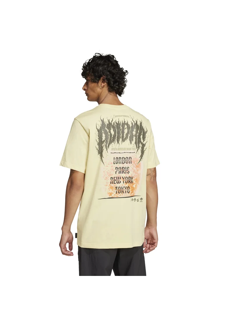 اديداس adidas Q12 TS DEATH Yellow Originals Men T-SHIRTS