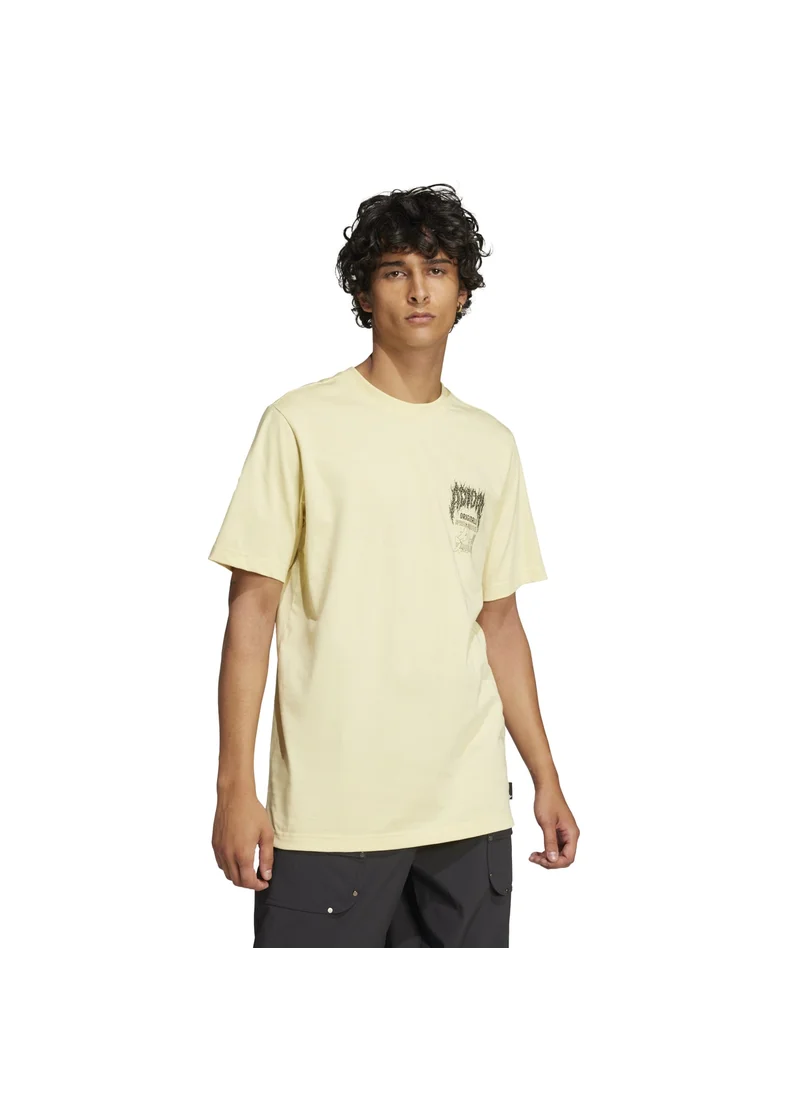 اديداس adidas Q12 TS DEATH Yellow Originals Men T-SHIRTS