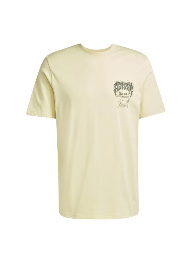 اديداس adidas Q12 TS DEATH Yellow Originals Men T-SHIRTS
