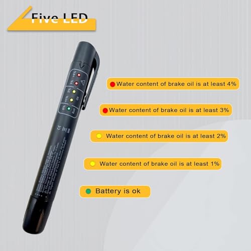 Hetkrishi Brake Fluid Liquid Tester Pen | 1PC DOT3 DOT4 DOT5.1 Brake Fluid Testing Tool | 5 LED Indicators | Hydraulic Fluid Moisture Analyzer | Car Diagnostic Testing Pen - Image 5