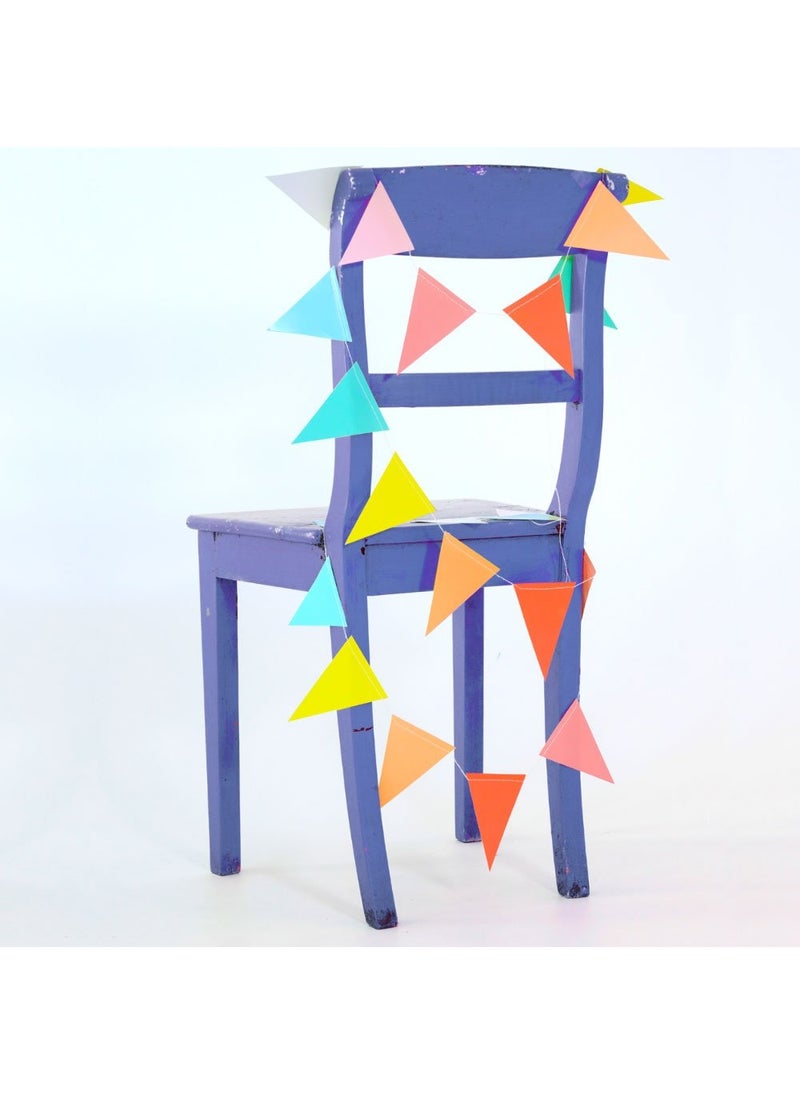 Folat Small Pennant Garland Pastel Rainbow Paper 200cm - Image 3