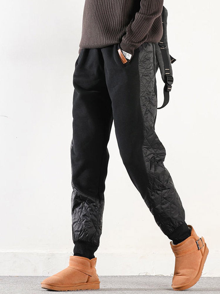 2024 Spring Womens Warm Cotton Pants Slim Casual Plus Size Black [light cotton pants 739#]#] 