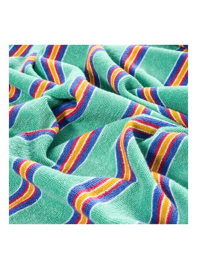 Zsa Zsa Zsu  Viseu Striped Jacquard 100% Cotton Beach Towel 90x150 cm Green.  | Best Price UAE