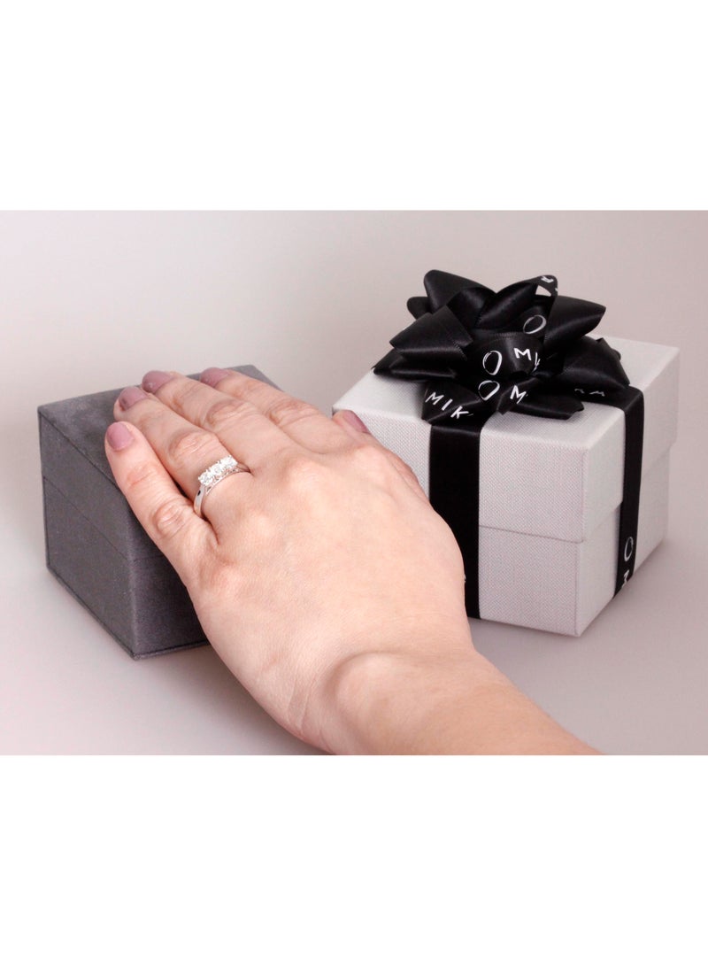 MIKURA Ring, Gold Color, 18KW, SI Clarity, 3D  - Image 4