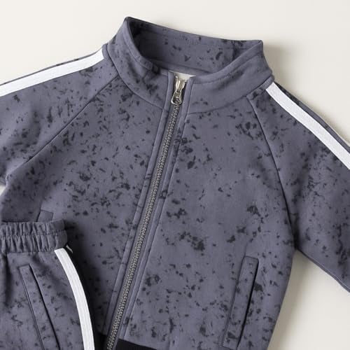 Bold N Elegant Kids Tracksuit Winter Fleece Lined Jacket & Joggers | Warm Trendy Zipper Sweatshirt with Track Pants Winter Co-ord Set for Infant Toddler Baby Boys - Image 3
