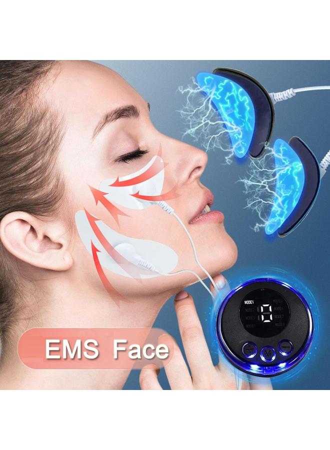 Ansiktsmassagerare, elektrisk ansiktsmassagerare, anti-rynk ansiktsmassage, lappade Pads Ems ansiktsmassage 8 lägen, för anti-rynk ansiktslyftning hud stramar åt ansiktet - Image 4