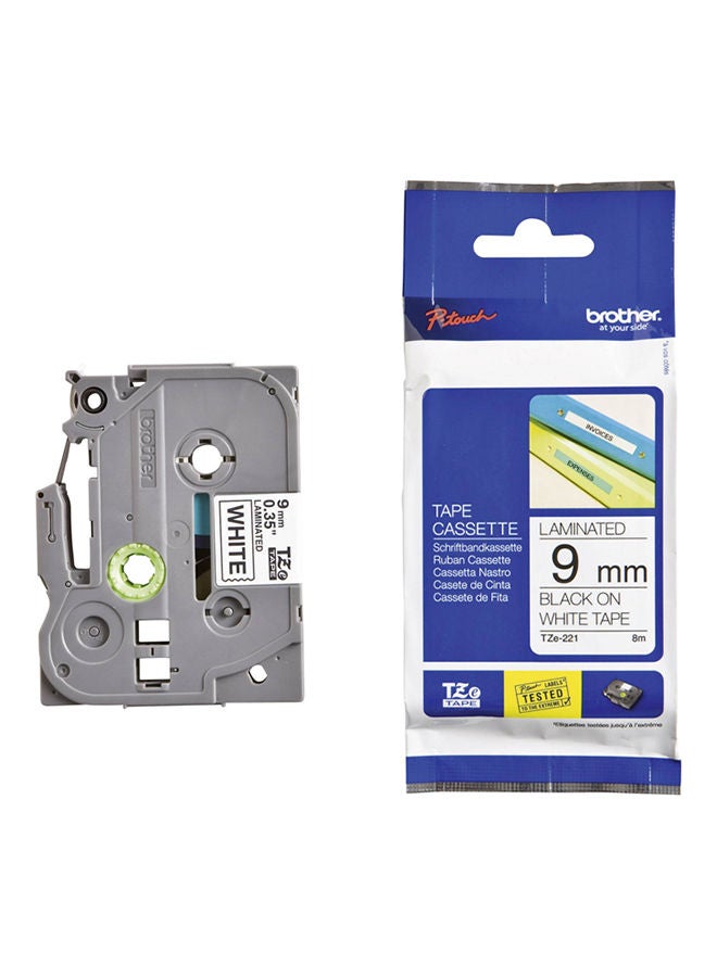Label Tape - TZE-221-1 Black-White