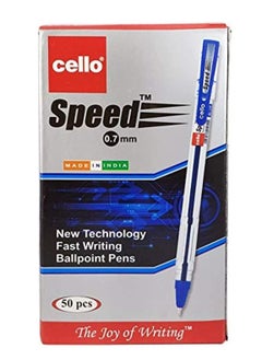 50-Piece Speed Ballpoint Pen Blue Ink