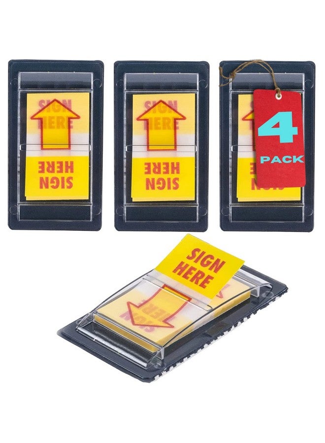 1InTheOffice Sign Here Tabs, 1" Yellow Sign Here Stickers/Flags, 200/Pack (200) - Image 1