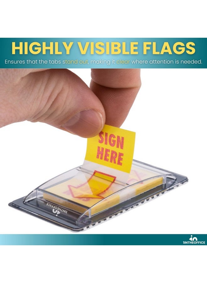 1InTheOffice Sign Here Tabs, 1" Yellow Sign Here Stickers/Flags, 200/Pack (200) - Image 3