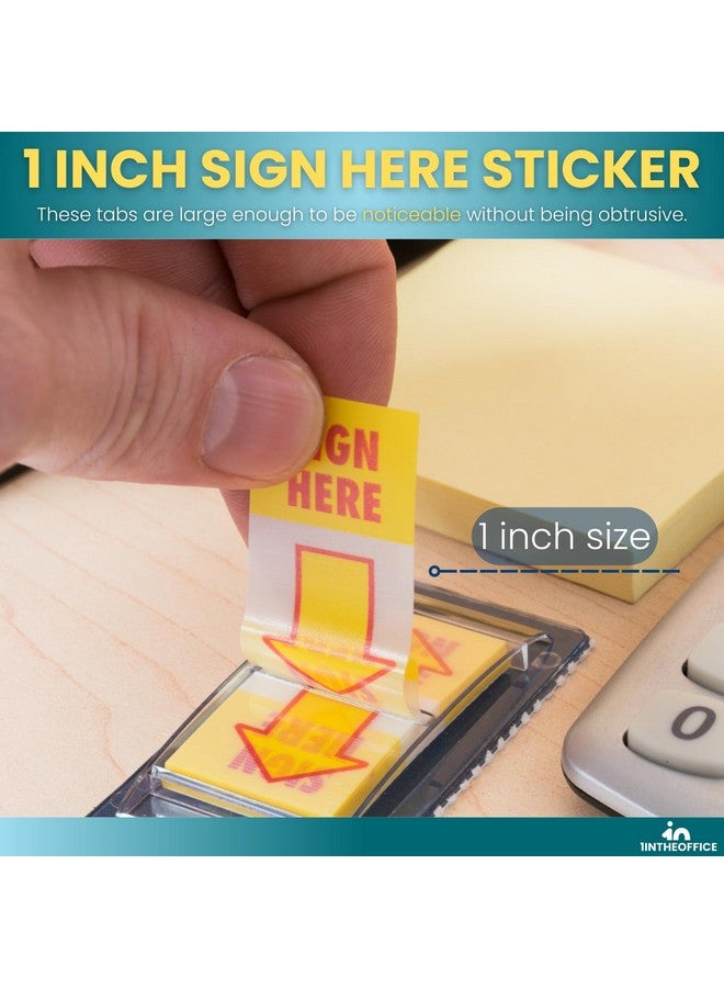 1InTheOffice Sign Here Tabs, 1" Yellow Sign Here Stickers/Flags, 200/Pack (200) - Image 4