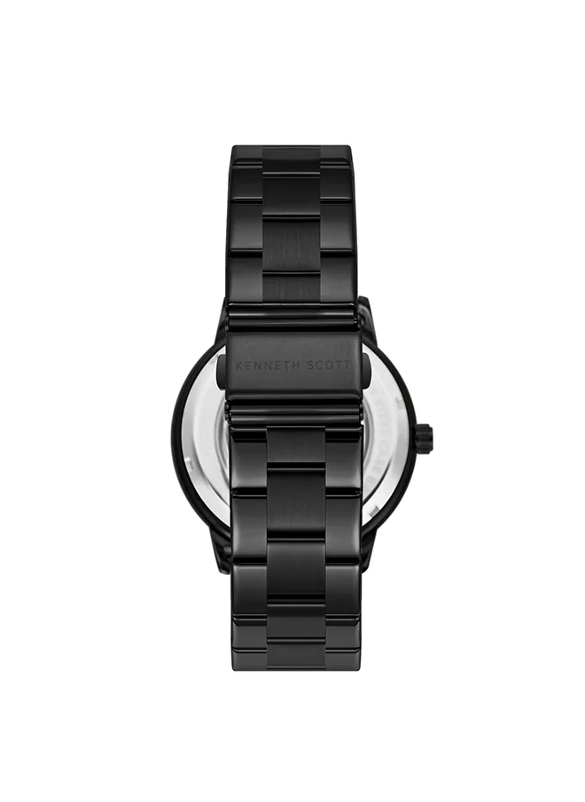 KENNETH SCOTT Men's Black  Dial Automatic  Watch - K24324-BBBB