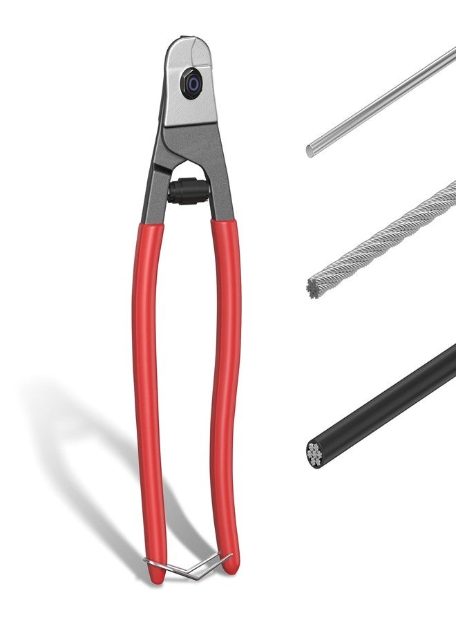 BLIKA 8 Inch Cable Cutter Wire Cutter Heavy Duty Up to 1/8" 5/32" Stainless Steel Aircraft Wire Rope for Deck Stair Cable Railing Metal Fence Bicycle Brake Bike - Image 1