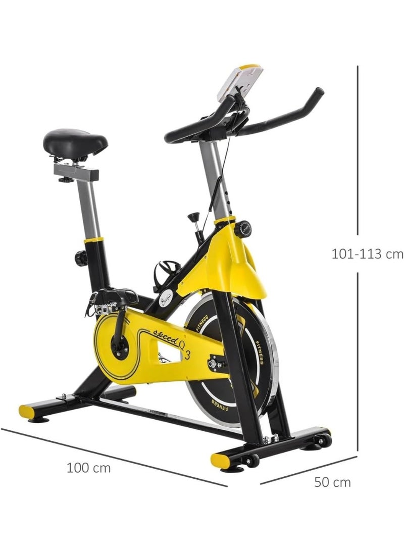 SportQ Professional Magnetic Spinning Wheel for Home – Stationary Bike with 8 Resistance Levels – LCD Display – Time & Calories – Adjustable Seat – with Wheels for Mobility – Fat Burning Cardio Device - Image 4