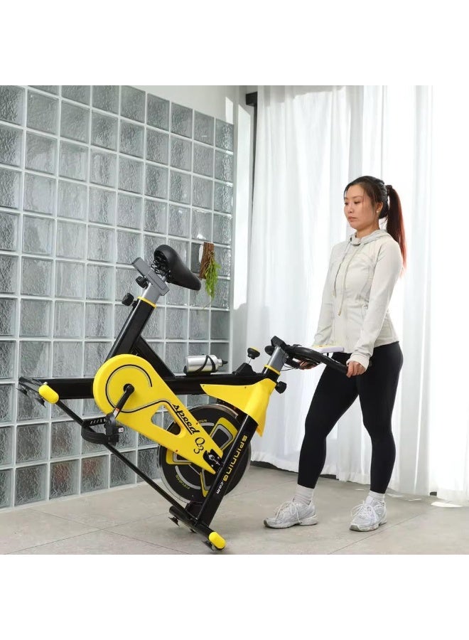SportQ Professional Magnetic Spinning Wheel for Home – Stationary Bike with 8 Resistance Levels – LCD Display – Time & Calories – Adjustable Seat – with Wheels for Mobility – Fat Burning Cardio Device - Image 2