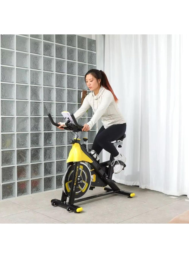 SportQ Professional Magnetic Spinning Wheel for Home – Stationary Bike with 8 Resistance Levels – LCD Display – Time & Calories – Adjustable Seat – with Wheels for Mobility – Fat Burning Cardio Device - Image 3
