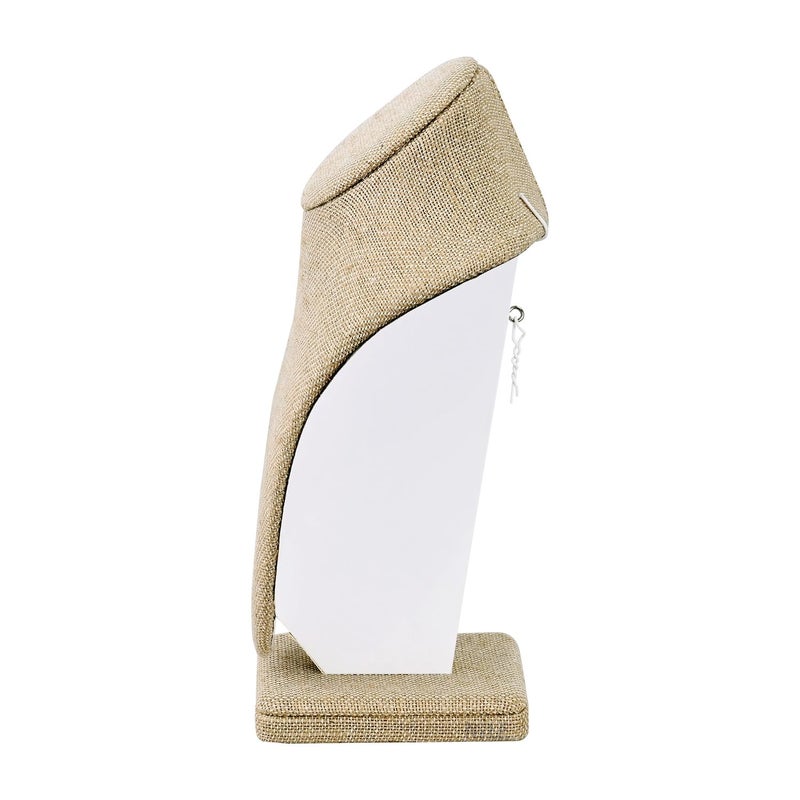 Ikee Design Linen Necklace Chain Jewelry Bust Display Holder Stand, Necklaces Display Mannequin, Jewelry Bust Stand, 6 3/8 W x 4 1/2 D x 10 1/4 H in - Image 4