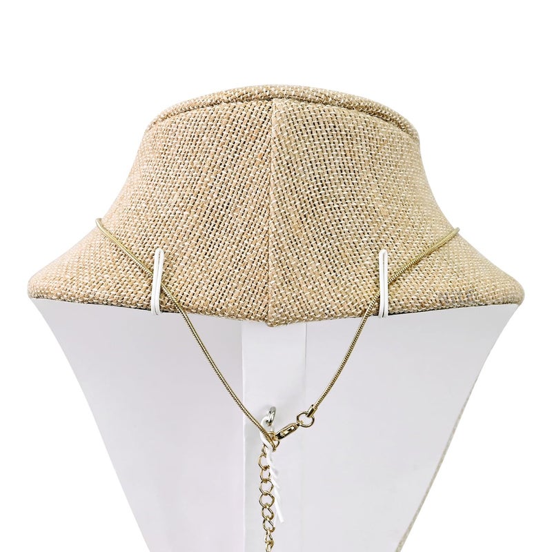 Ikee Design Linen Necklace Chain Jewelry Bust Display Holder Stand, Necklaces Display Mannequin, Jewelry Bust Stand, 6 3/8 W x 4 1/2 D x 10 1/4 H in - Image 5