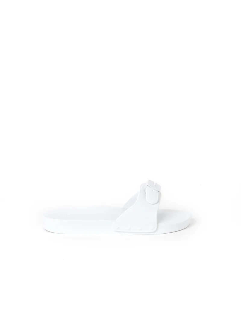 Scholl MULES OFF-WHITE PESCURA FLAT AQUA