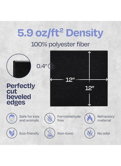 VUCATIN 12 PCS Acoustic Panels High Density Sound Absorbing Panels Sound Proof Insulation Square Wall Decor Self-Adhesive Felt board Decorative Notice Board  - Image 5