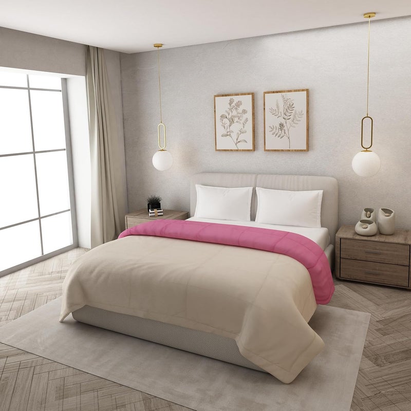 Elarra Home Reversible Single Comforter Berry Sand 180GSM Microfiber - Image 4