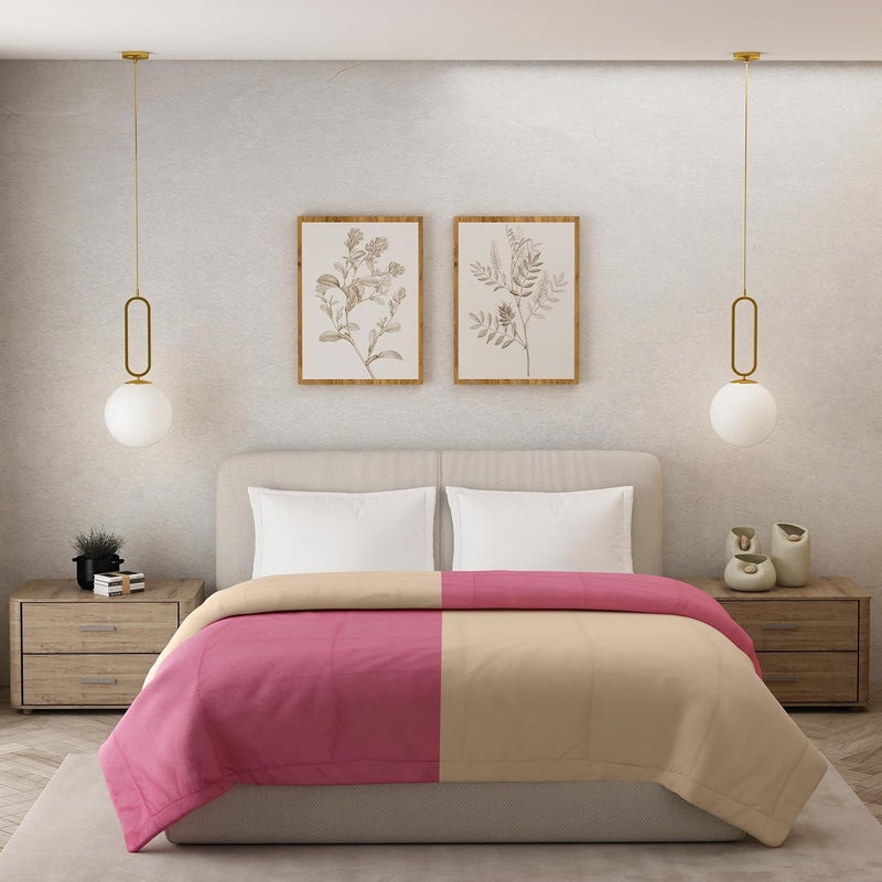 Elarra Home Reversible Single Comforter Berry Sand 180GSM Microfiber - Image 3