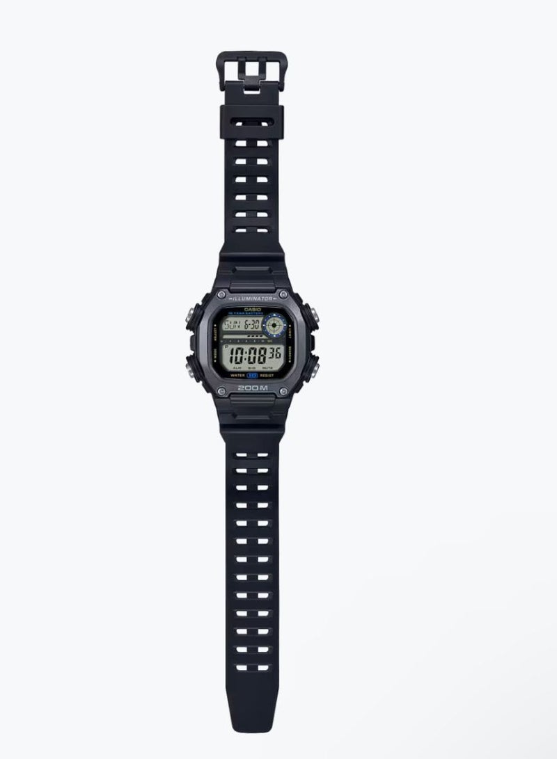 Casio Men Watch Digital Easy-Read Wide LCD Clear Dial Resin Band DW-291HX-1AVDF - Image 2