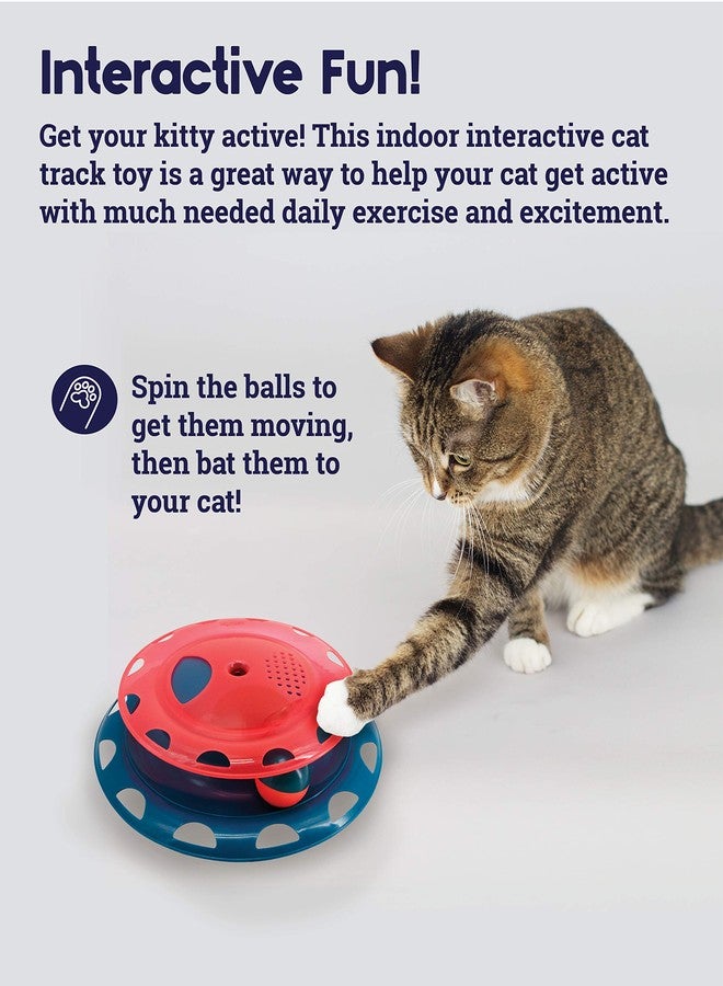 Catstages Catnip Chase Interactive Ball Track Cat Toy, Red and Blue - Image 4