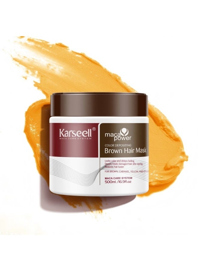 Karseell Color Depositing Brown Hair Mask 500 ml - Image 1