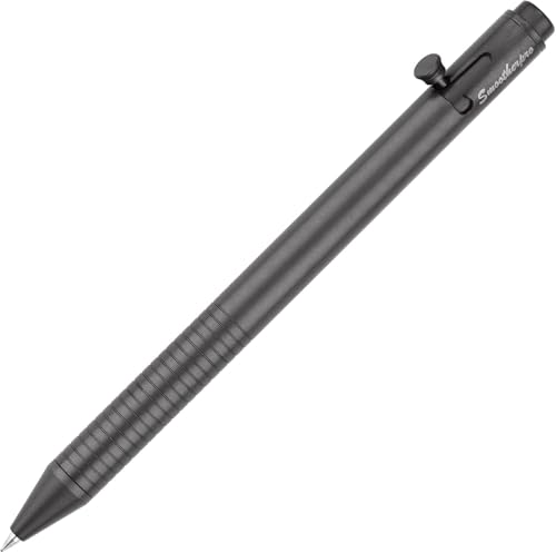 SMOOTHERPRO Titanium Bolt Action Pen Retractable Gel Pen Compatible with Pentel Refills Lightweight Slim Shape for EDC Pocket Business Collection Color Dark Gray (Ti141) - Image 1