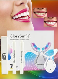 GlorySmile Powerful Teeth Whitening Kit LED Light Teeth Whitening Pen Blue Rechargeable LED Light Effective for Sensitive Teeth Comfortable and Accelerated Teeth Whitening 7Shades Whiter Teeth Whitening Device Kit  - Image 1