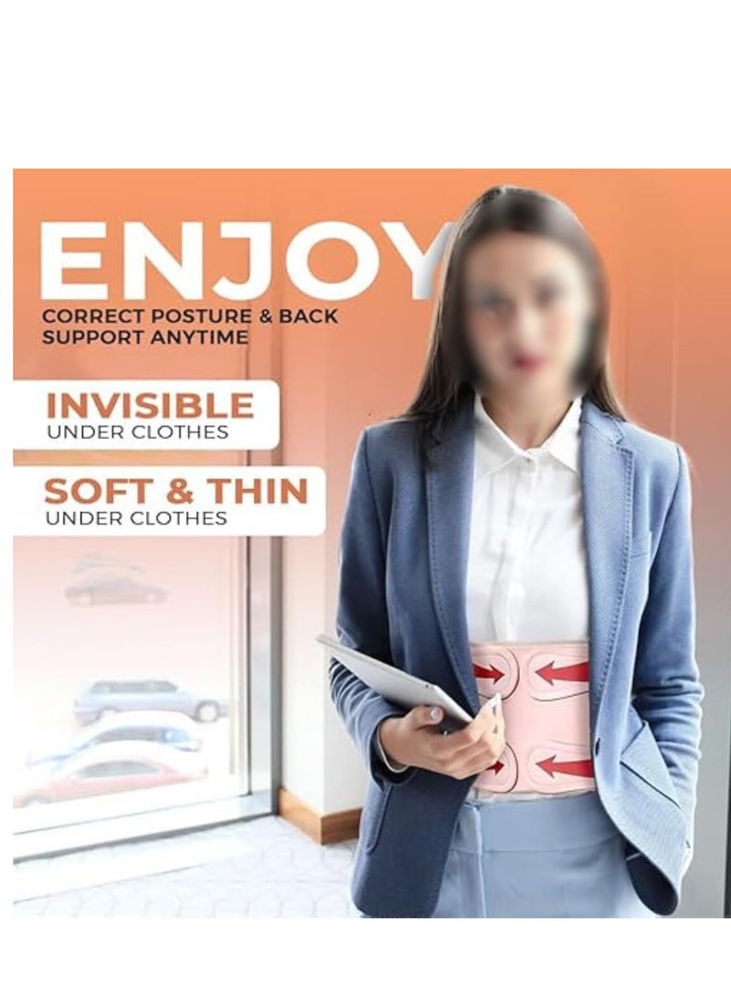 أيه بي جي دعامة تصحيح وضعية الظهر القابلة للتعديل من ABJ لدعم كامل للظهر وتخفيف آلام الجزء العلوي والسفلي من الظهر، مصحح وضعية الجسم للنساء والرجال، يصحح الجنف والحدب ومحاذاة العمود الفقري الصدري  - Image 4