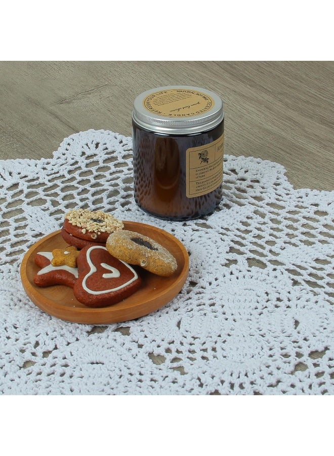 kilofly Handmade Crochet Cotton Lace Table Placemats Sofa Doilies, Square, White, 27 inch - Image 5